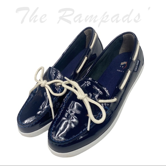 Cole Haan Navy Blue Nantucket Moccasin Boat Shoes Size - Picture 1 of 14